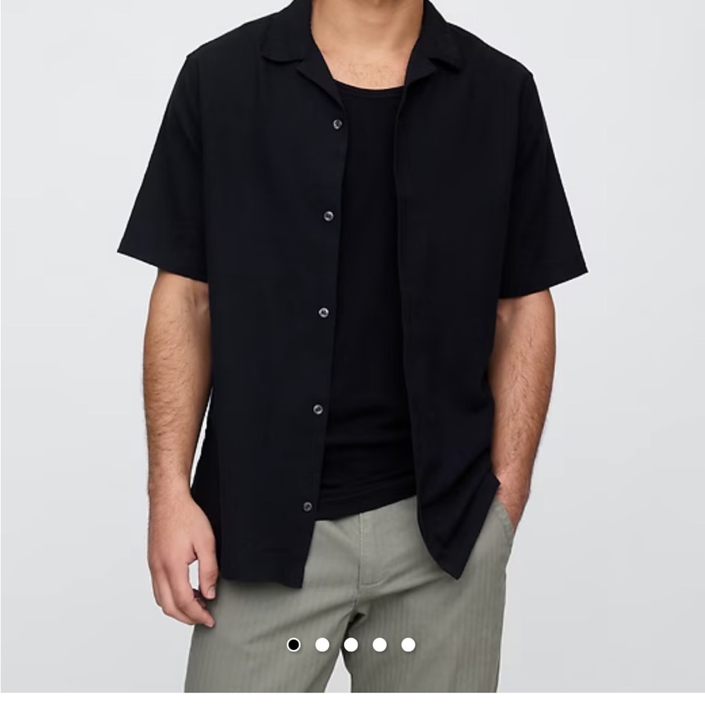 Gap linen Black Short Sleeve Shirt